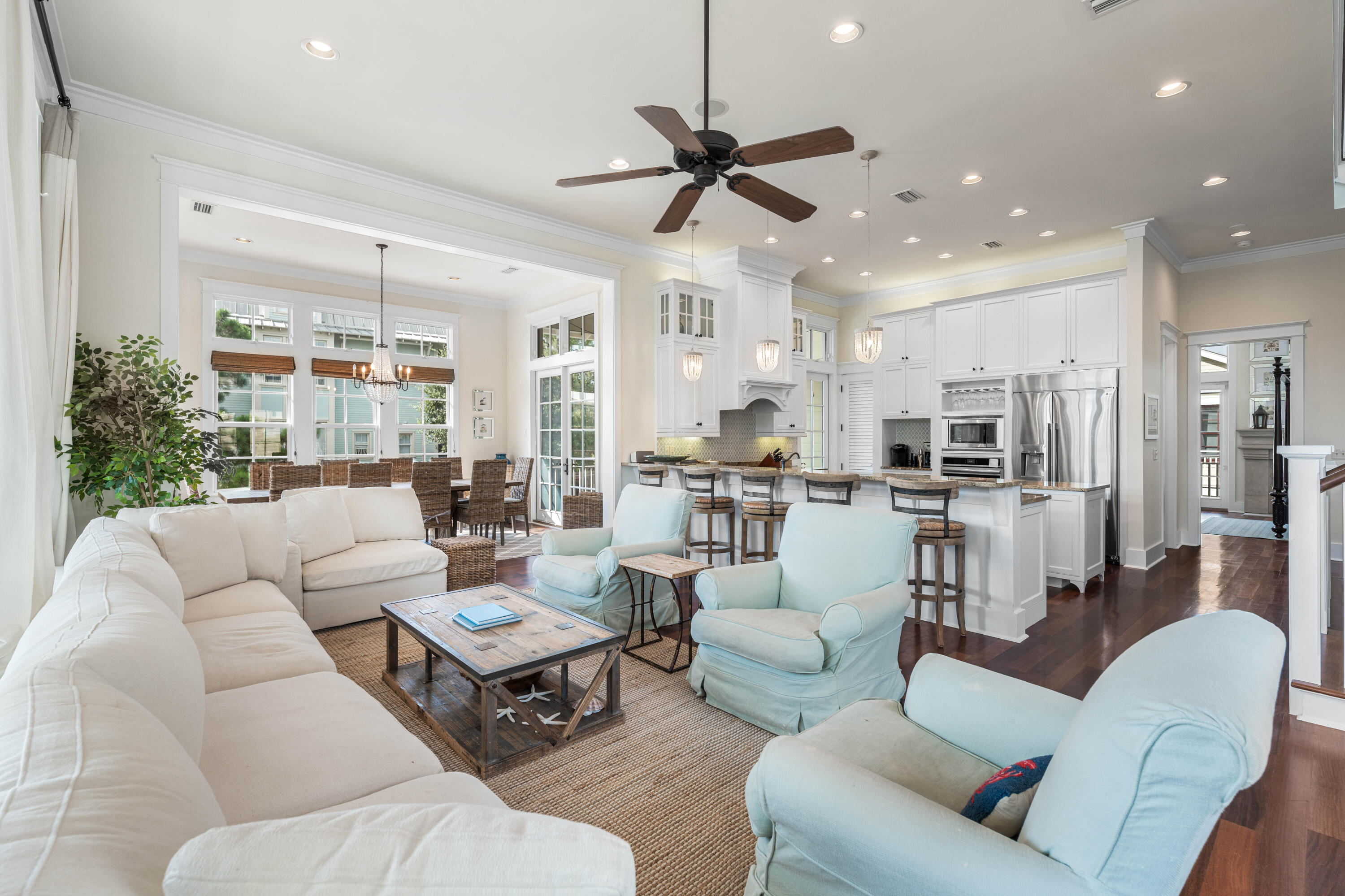 81 Western Lake Drive Santa Rosa Beach, FL 32459 - Photo 17 of 89 a living room with furniture kitchen view and a large window