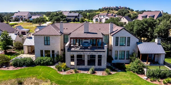 a aerial view of a house