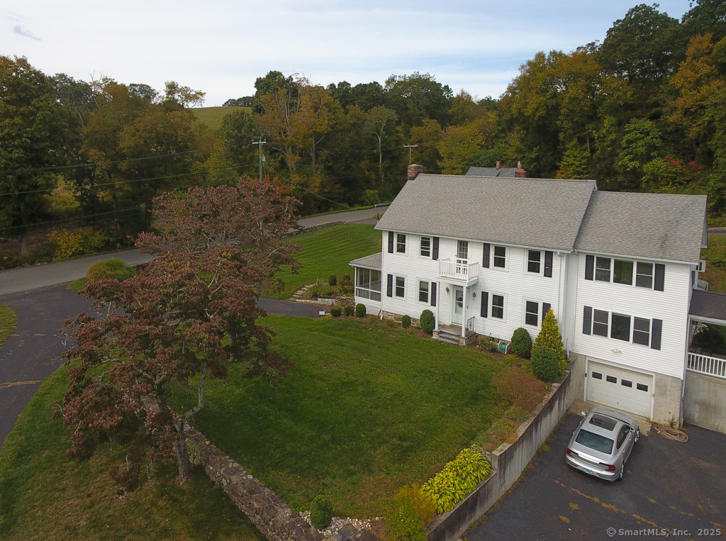 124 Purchase Brook Road Southbury, CT 06488 - Photo 24 of 26 a aerial view of a house with a yard