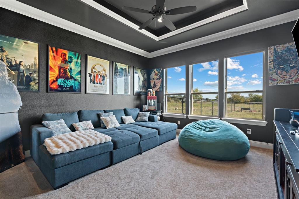 3032 Perkins Weatherford, TX 76088 - Photo 23 of 40 a living room with furniture a flat screen tv and a large window