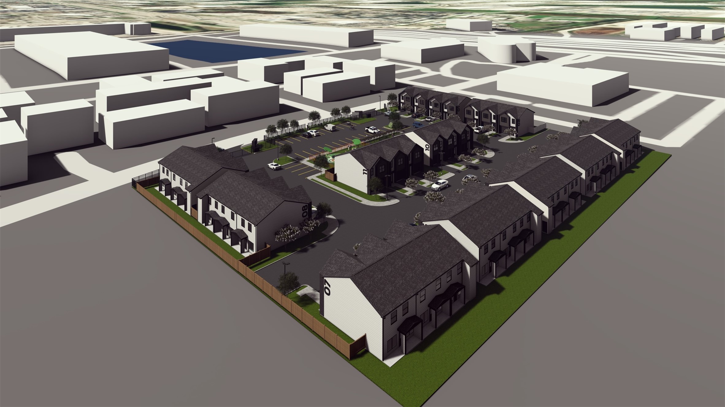 81 Northpoint Drive, Unit ABCD Houston, TX 77060 - Photo 8 of 9 an aerial view of a house with a yard