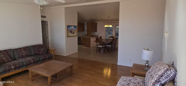 a living room with furniture and a couch