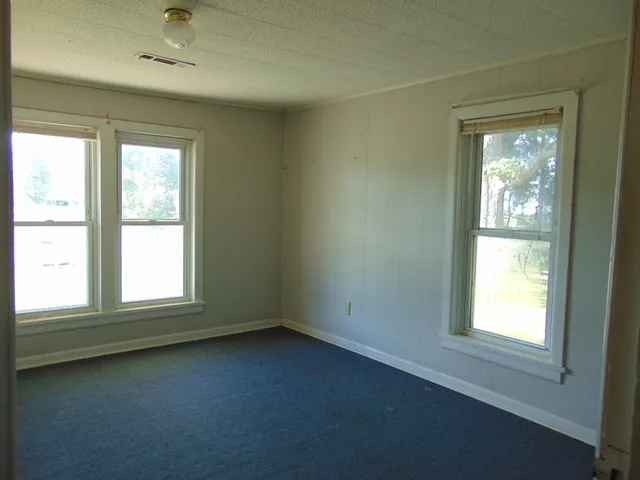 an empty room with a window