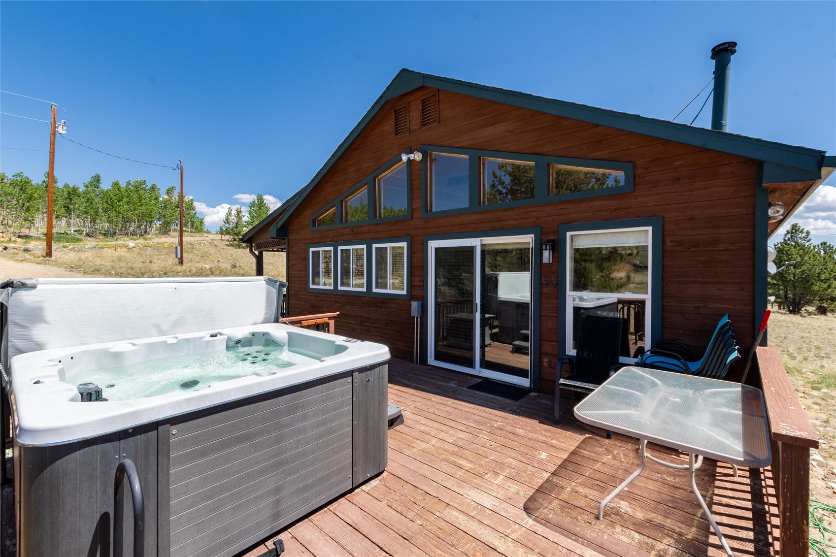 1301 Sheep Ridge Road Fairplay, CO 80440 - Photo 40 of 49 Expansive wood deck with an integrated hot tub