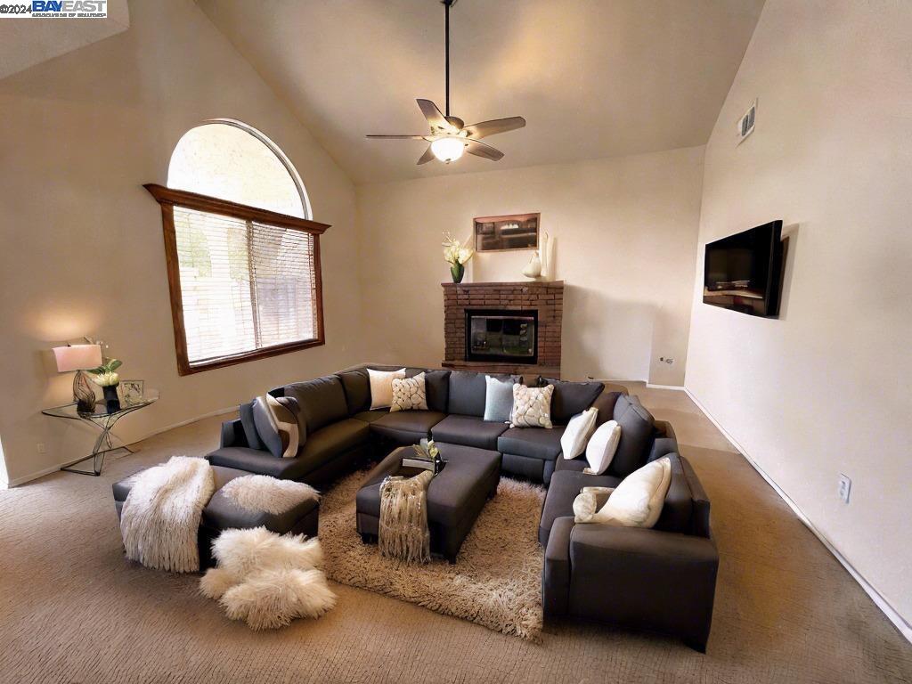 95377 Scott Tracy, CA 93577 - Photo 19 of 46 a living room with furniture a large window and a flat screen tv