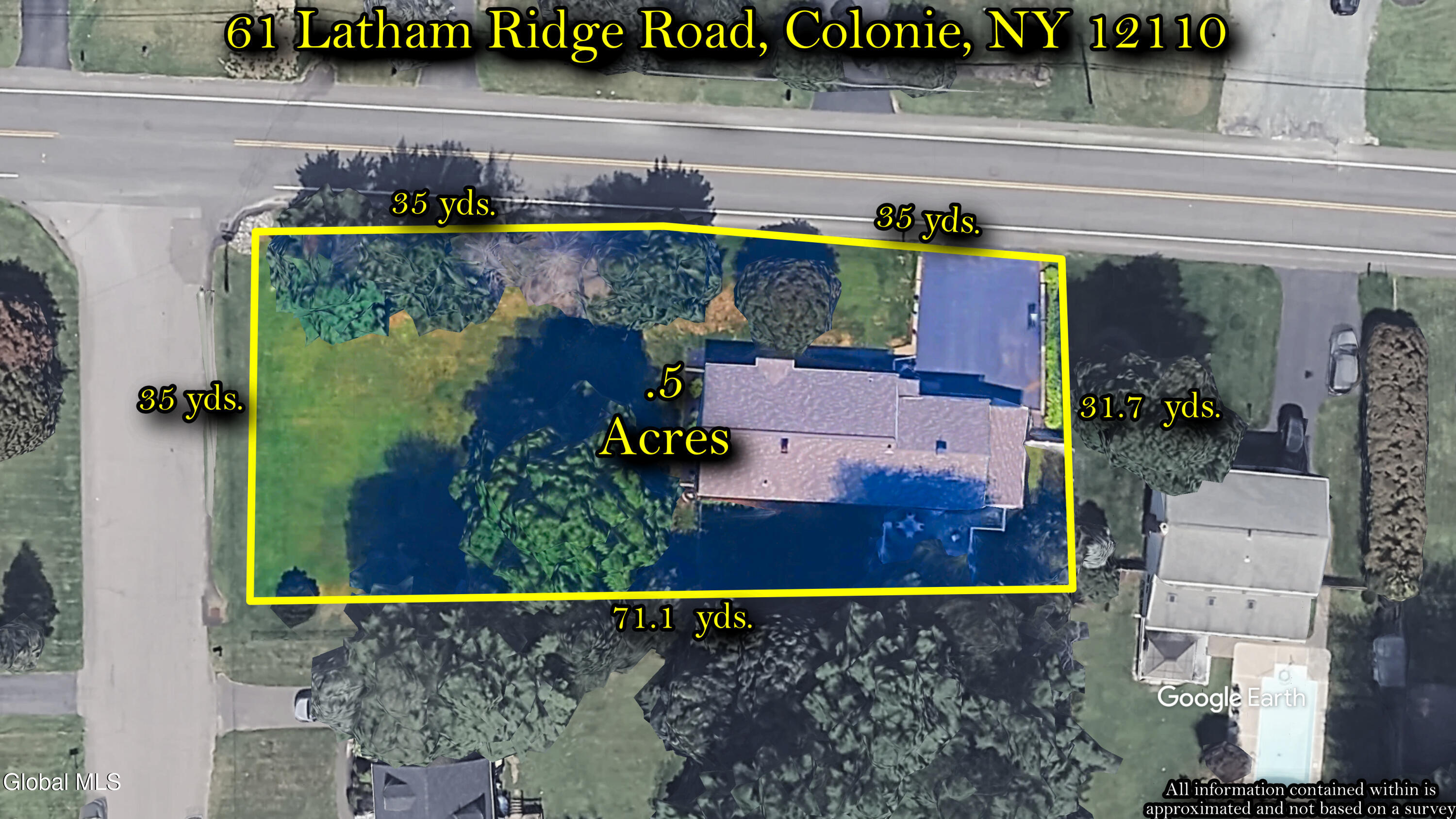 61 Latham Ridge Road Colonie, NY 12110 - Photo 2 of 53 Property Line Overlay