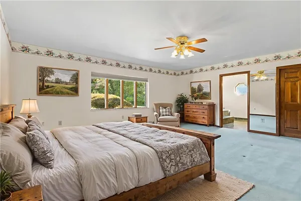 a room with cabinets and window