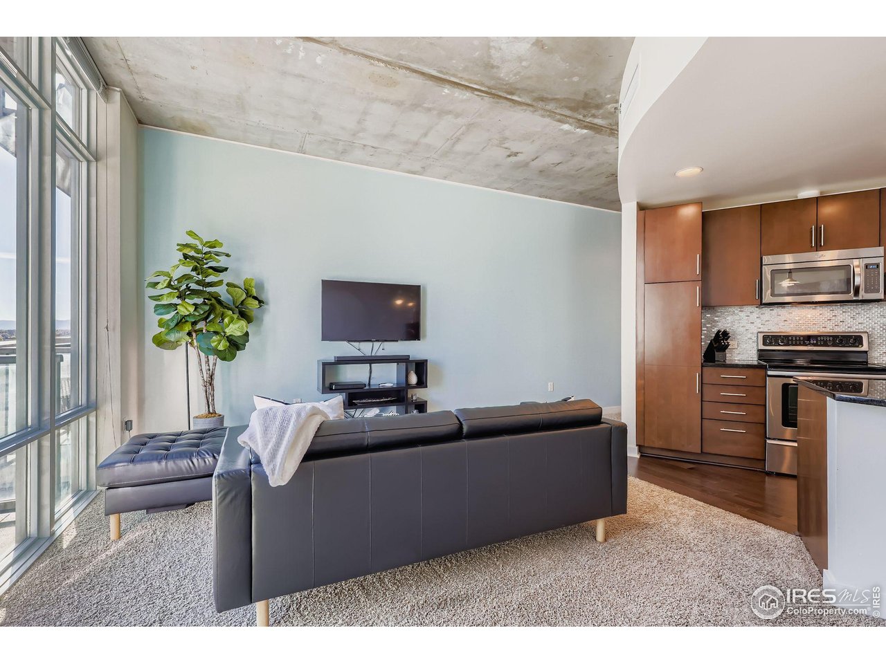 891 14th Street, Unit 1111 Denver, CO 80202 - Photo 7 of 38 a living room with furniture and a flat screen tv