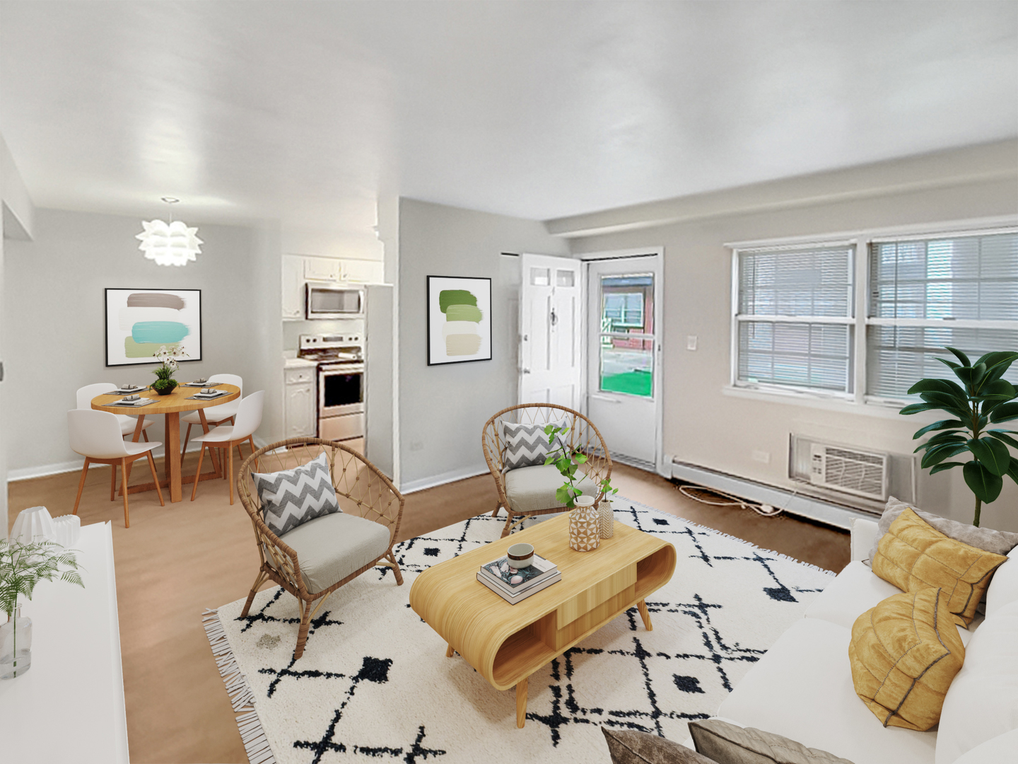6048 West Pershing Road, Unit 8 Cicero, IL 60804 - Photo 3 of 7 a living room with furniture and wooden floor
