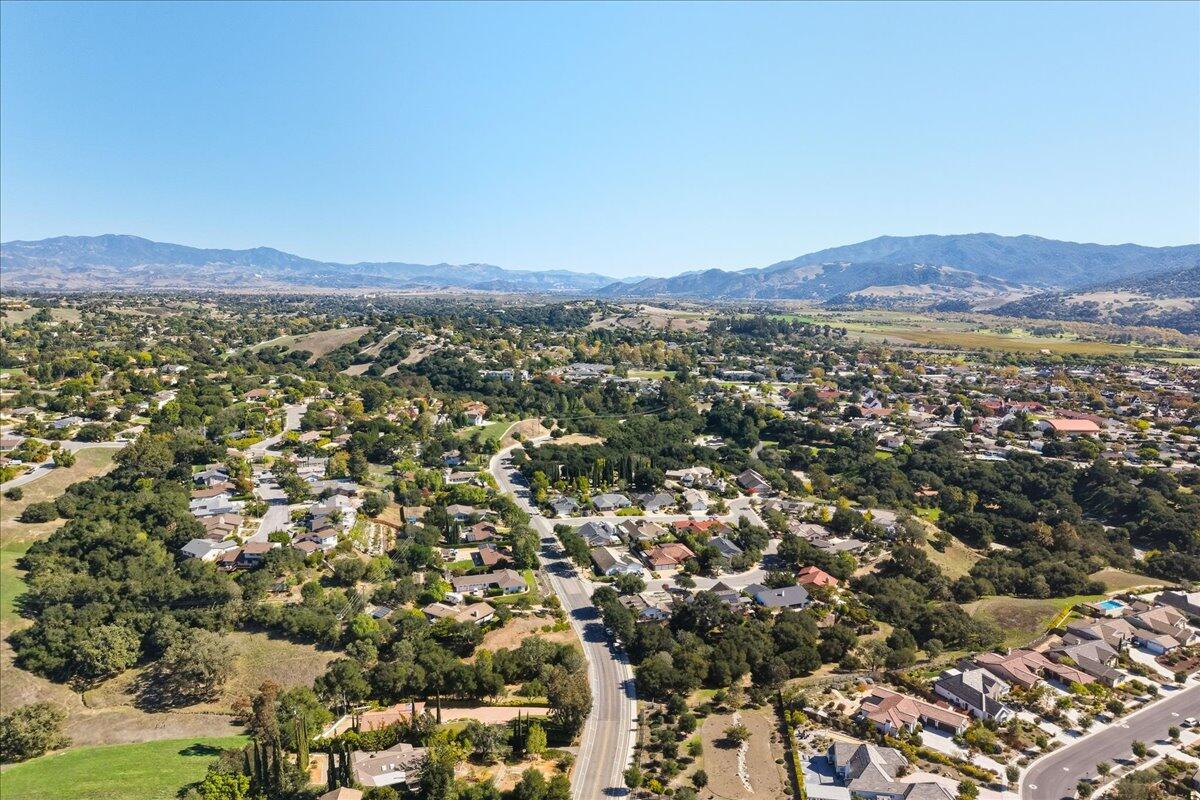 674 Chalk Hill Road Solvang, CA 93463 - Photo 46 of 52 an aerial view of residential house and green space