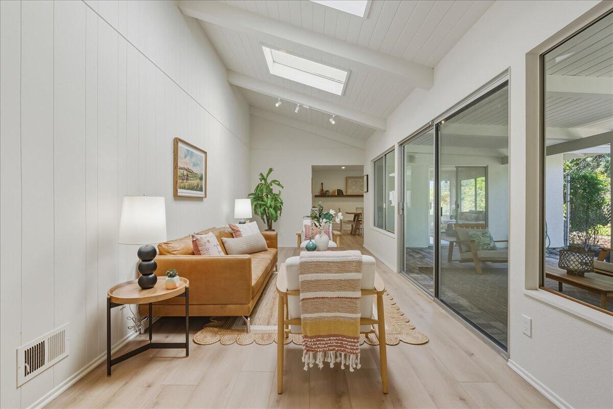 674 Chalk Hill Road Solvang, CA 93463 - Photo 8 of 52 a living room with furniture and a glass door