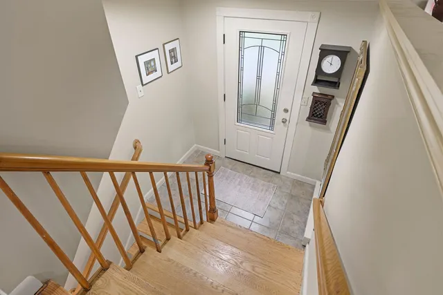 a view of an entryway with a floor