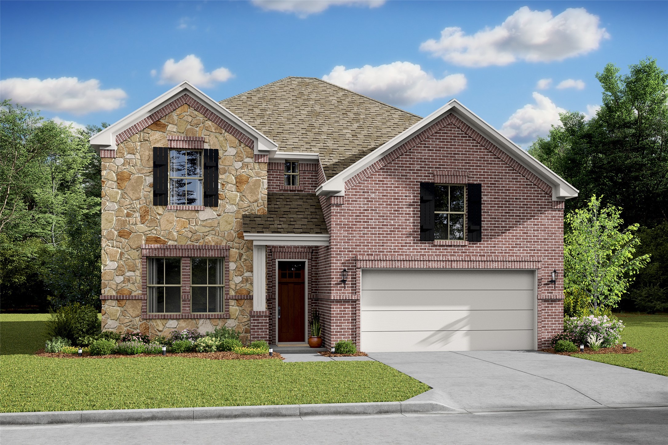 29306 Suncreek Rnch Court Waller, TX 77484 - Photo 1 of 27 a front view of a house with a yard and garage