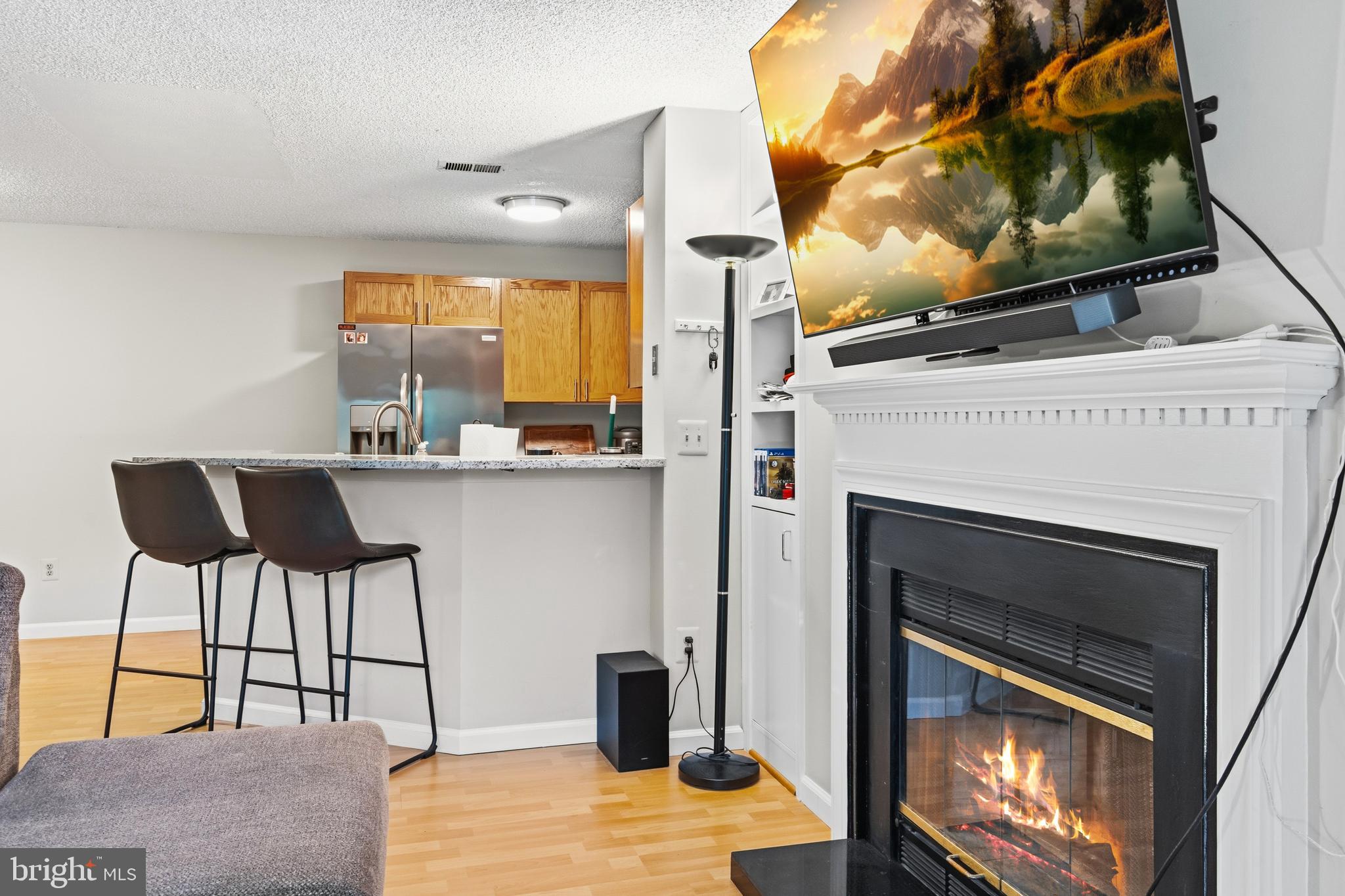 11705 Summerchase Circle Reston, VA 20194 - Photo 5 of 25 Living Room with Woodburning Fireplace