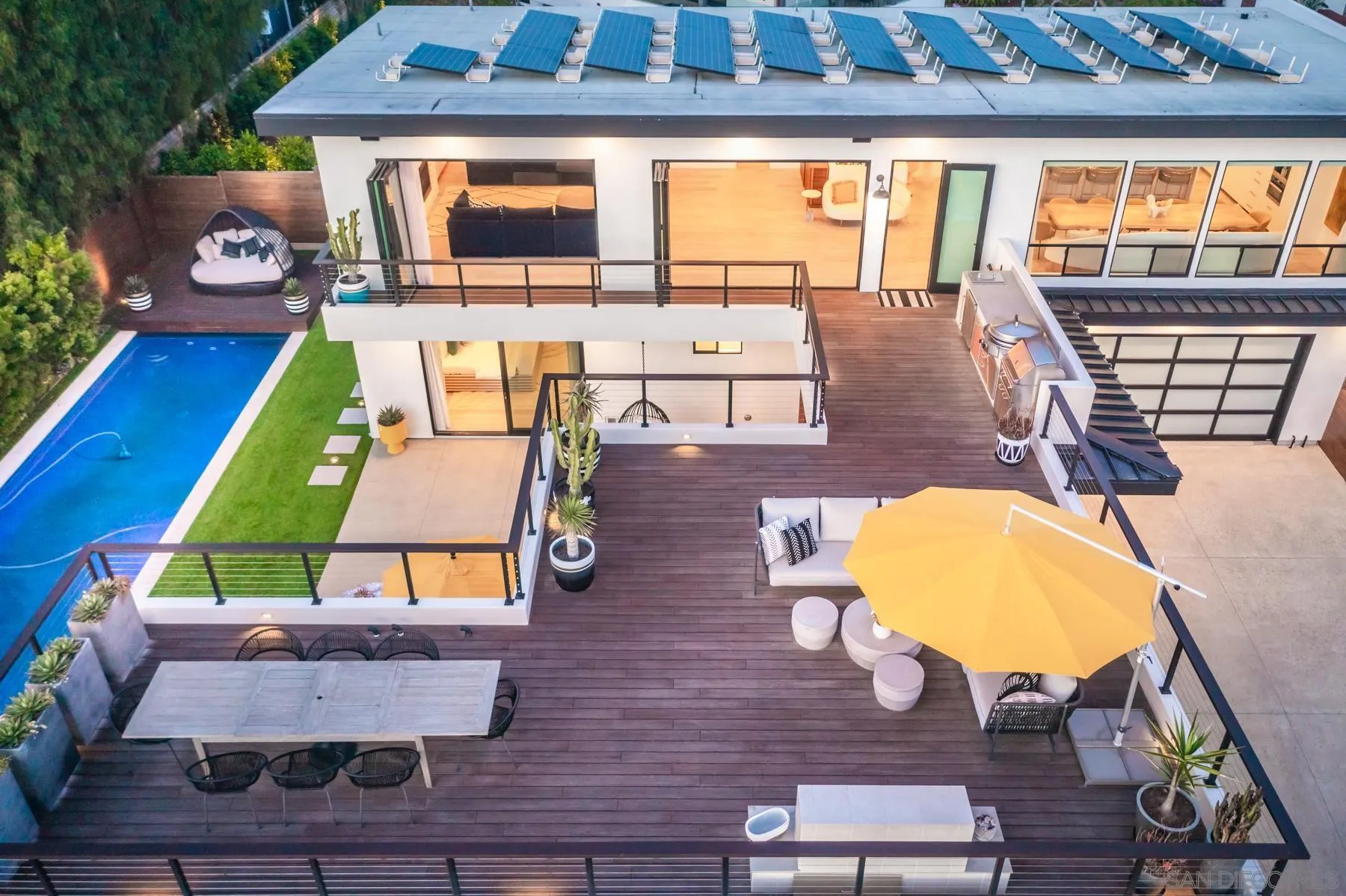 303 Hillcrest Drive Encinitas, CA 92024 - Photo 9 of 28 an aerial view of a house with swimming pool outdoor seating