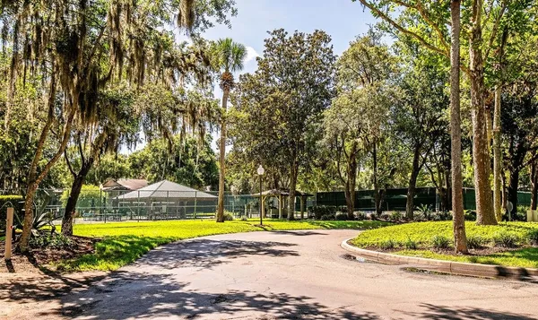 a building with trees in front of it