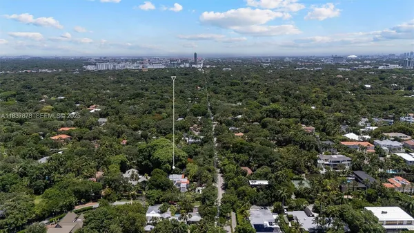an aerial view of multiple house