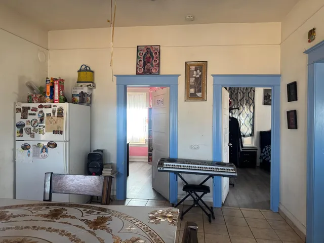 a room with furniture and a rug