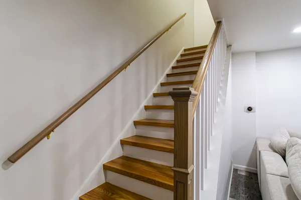 a view of entryway with wooden floor