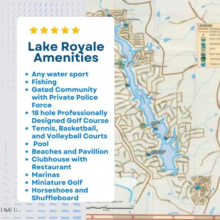 a view of a lake with a yard