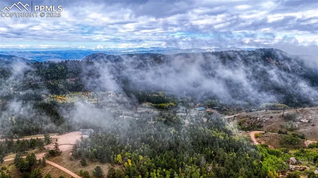 an aerial view of multiple house