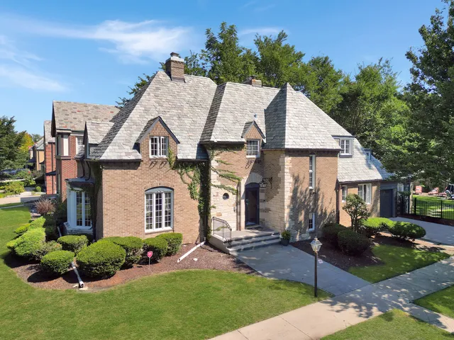 a aerial view of a house
