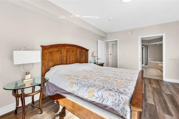 a view of a city with an ocean view