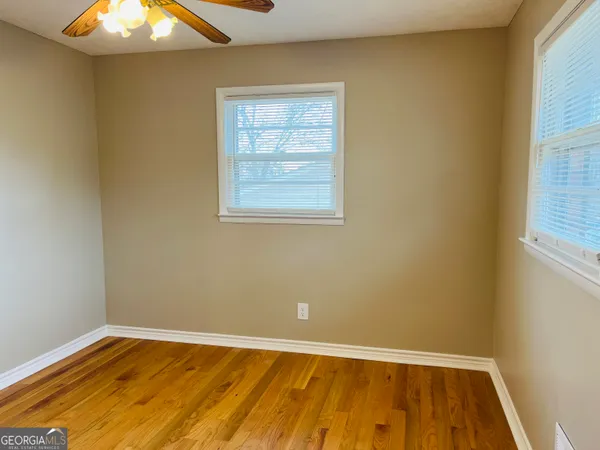 an empty room with a window