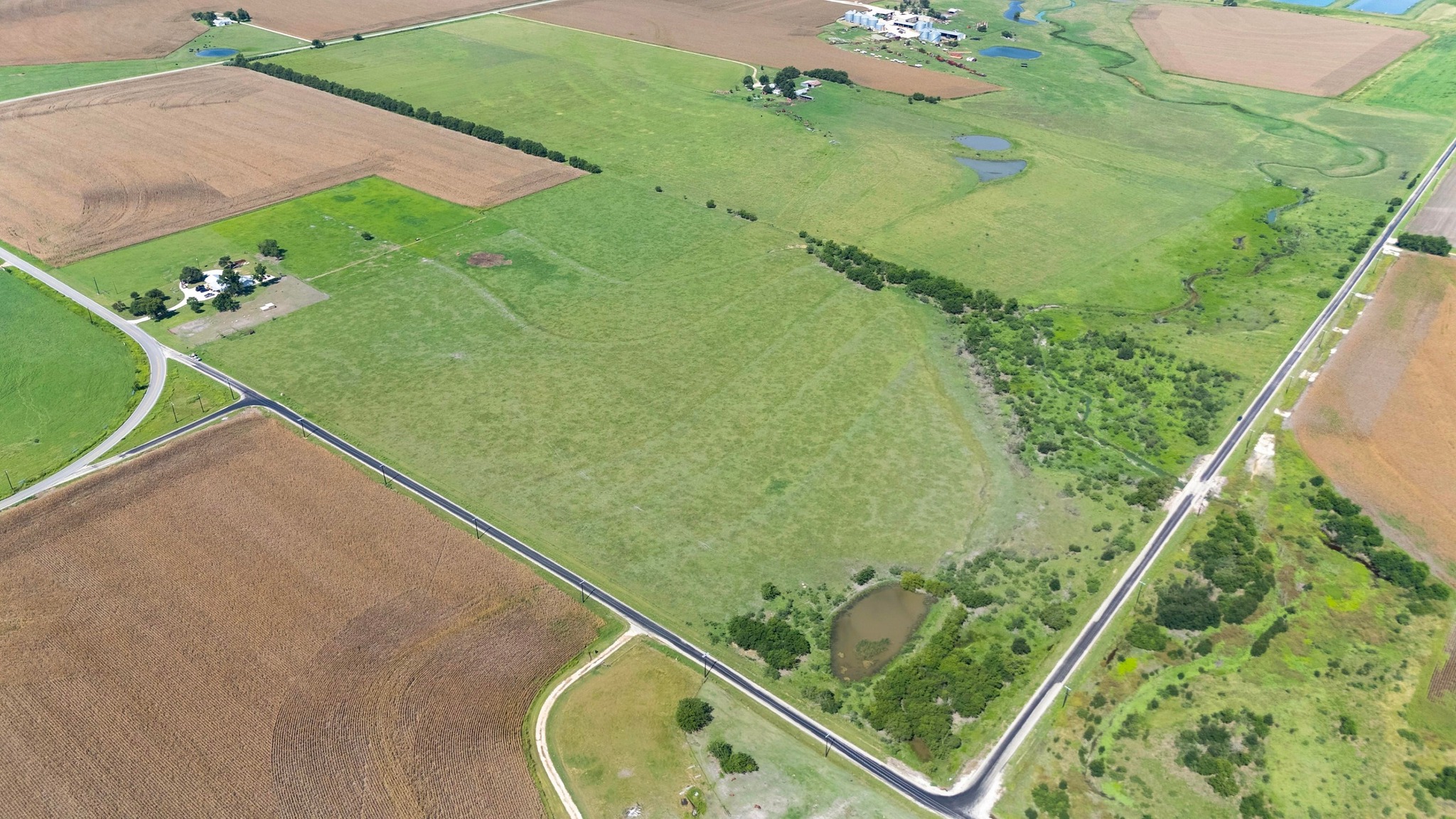 Lot 4 Indian Creek Road Bartlett, TX 76511 - Photo 6 of 10 Aerial overview of property's location featuring rural landscape and large plots for crops