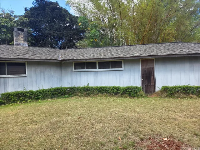a backyard of a house