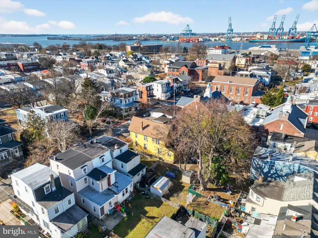 an aerial view of a city