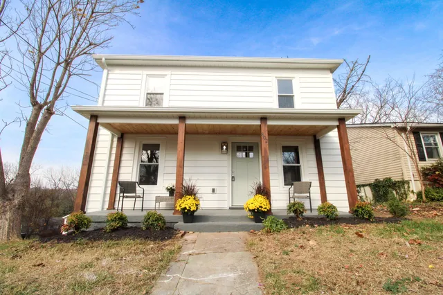 a front view of a house