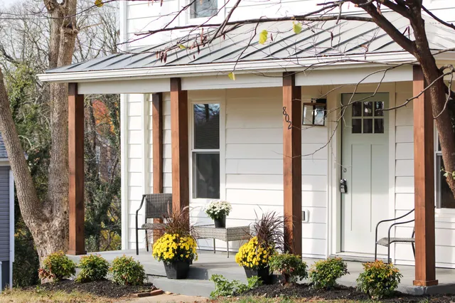 a front view of a house