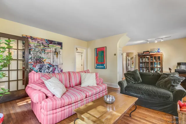 a living room with furniture and a couch