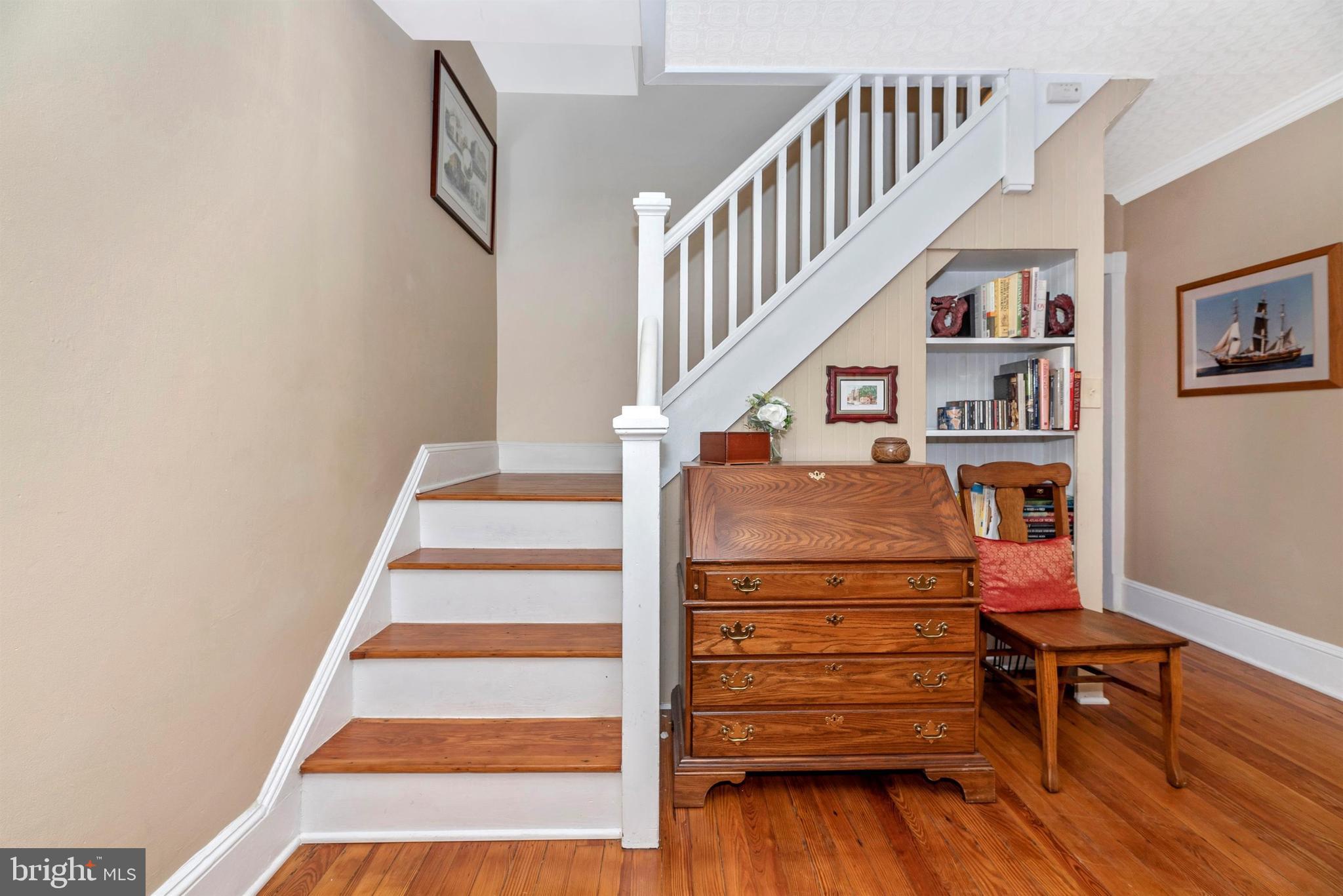 412 West Patrick Street Frederick, MD 21701 - Photo 16 of 36 Rare Extra Wide Staircase Leads to the Upper Level