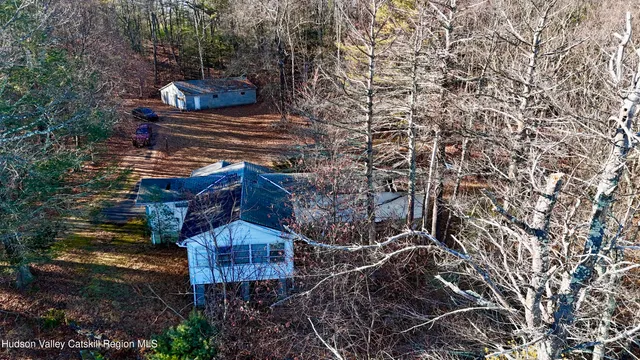 an aerial view of multiple house