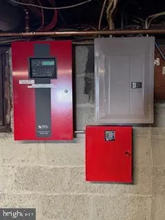 a view of a red door of the house