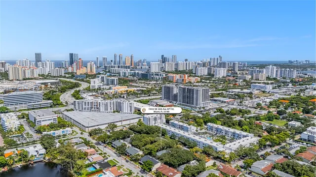a view of a city with tall buildings