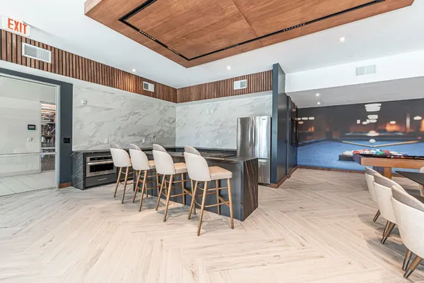 a room with furniture