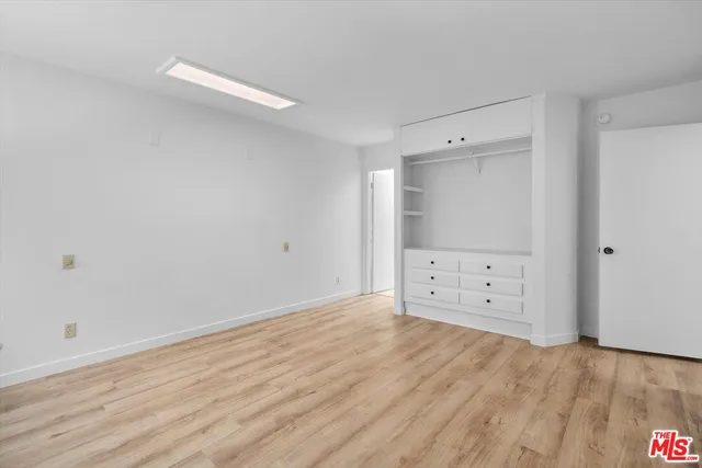 an empty room with closet