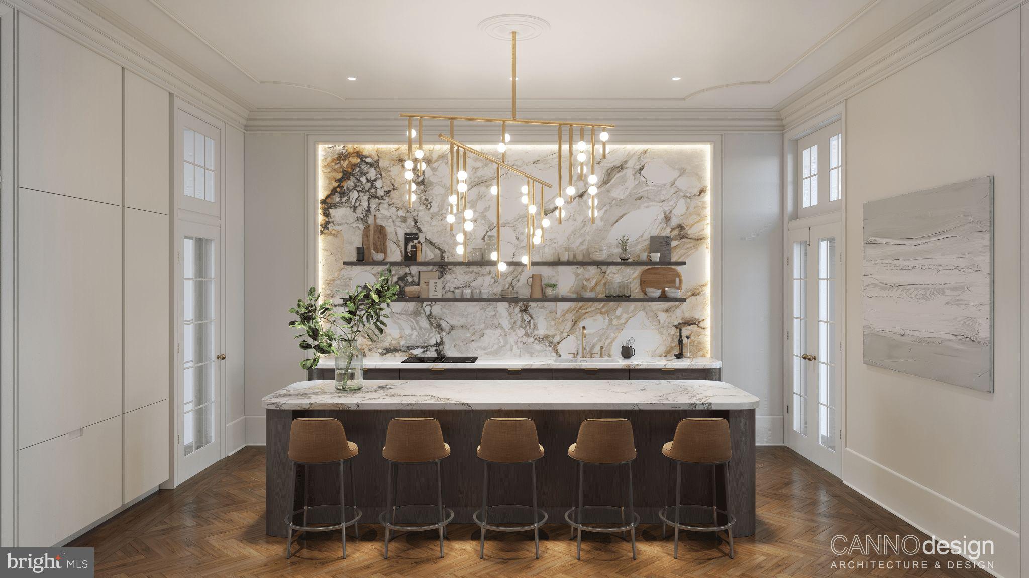 1900 Rittenhouse Square, Unit PH Philadelphia, PA 19103 - Photo 66 of 66 Kitchen Relocation Rendering