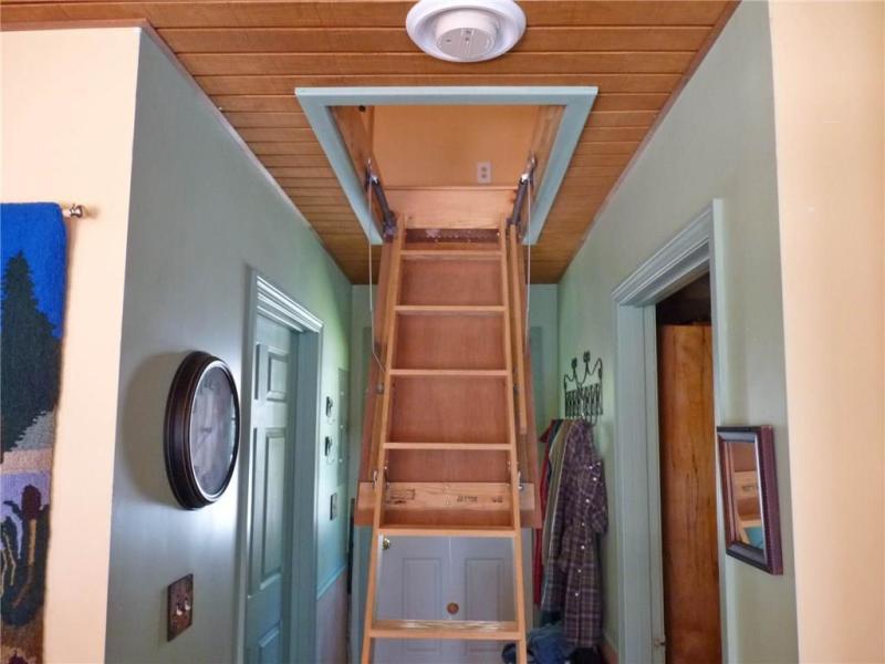 99 Silsby Road Mariaville, ME 04605 - Photo 14 of 18 Dropdown Stairwell to Second Floor