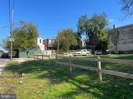 a view of a park with swings