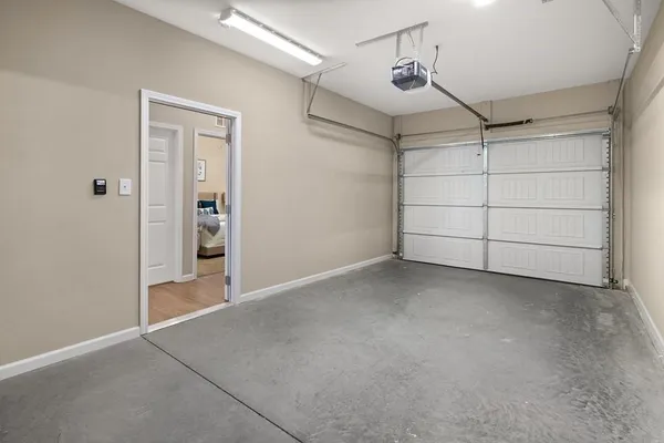 a view of a garage