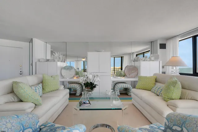 a living room with furniture and a couch