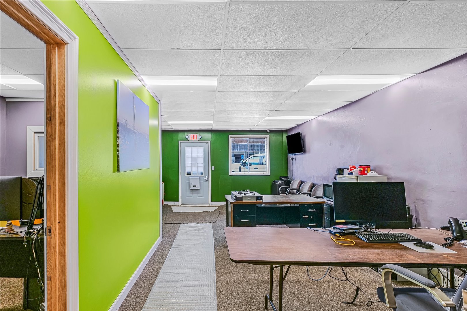 206 West Lincoln Street Saybrook, IL 61770 - Photo 20 of 28 a workspace with furniture window and wooden floor