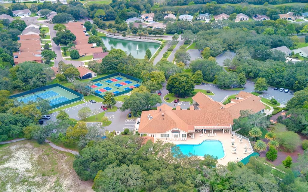 488 Fort Mill Lane Spring Hill, FL 34609 - Photo 54 of 54 an aerial view of residential house with outdoor space and swimming pool
