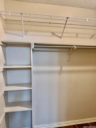 a close view of closet