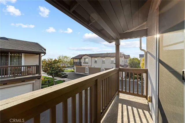 a view of city from a balcony