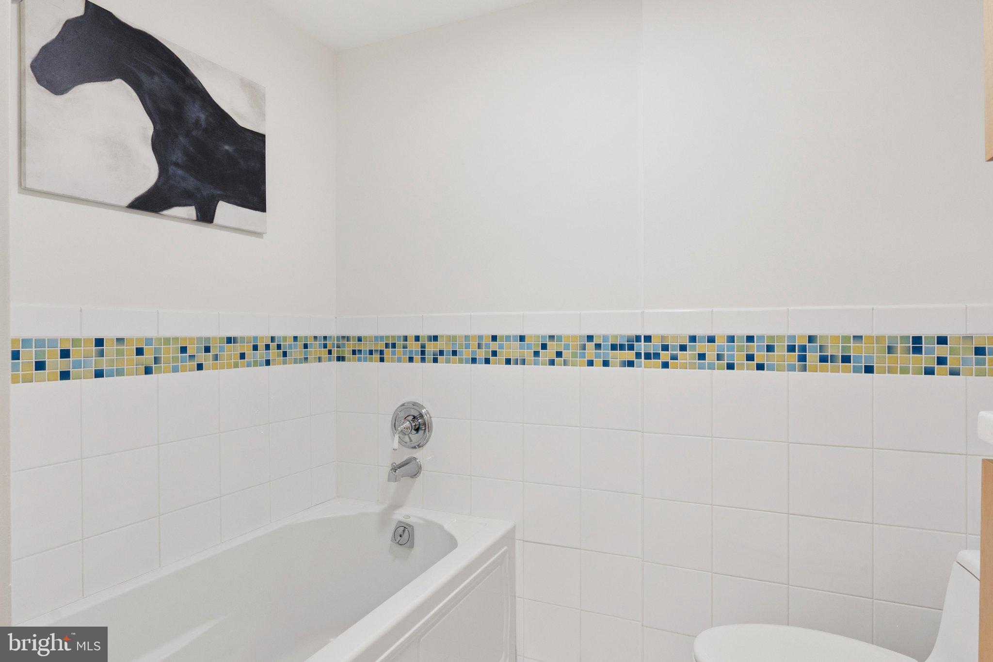 1880 Columbia Road Northwest, Unit 204 Washington, DC 20009 - Photo 18 of 23 a bathroom with a bathtub and a toilet